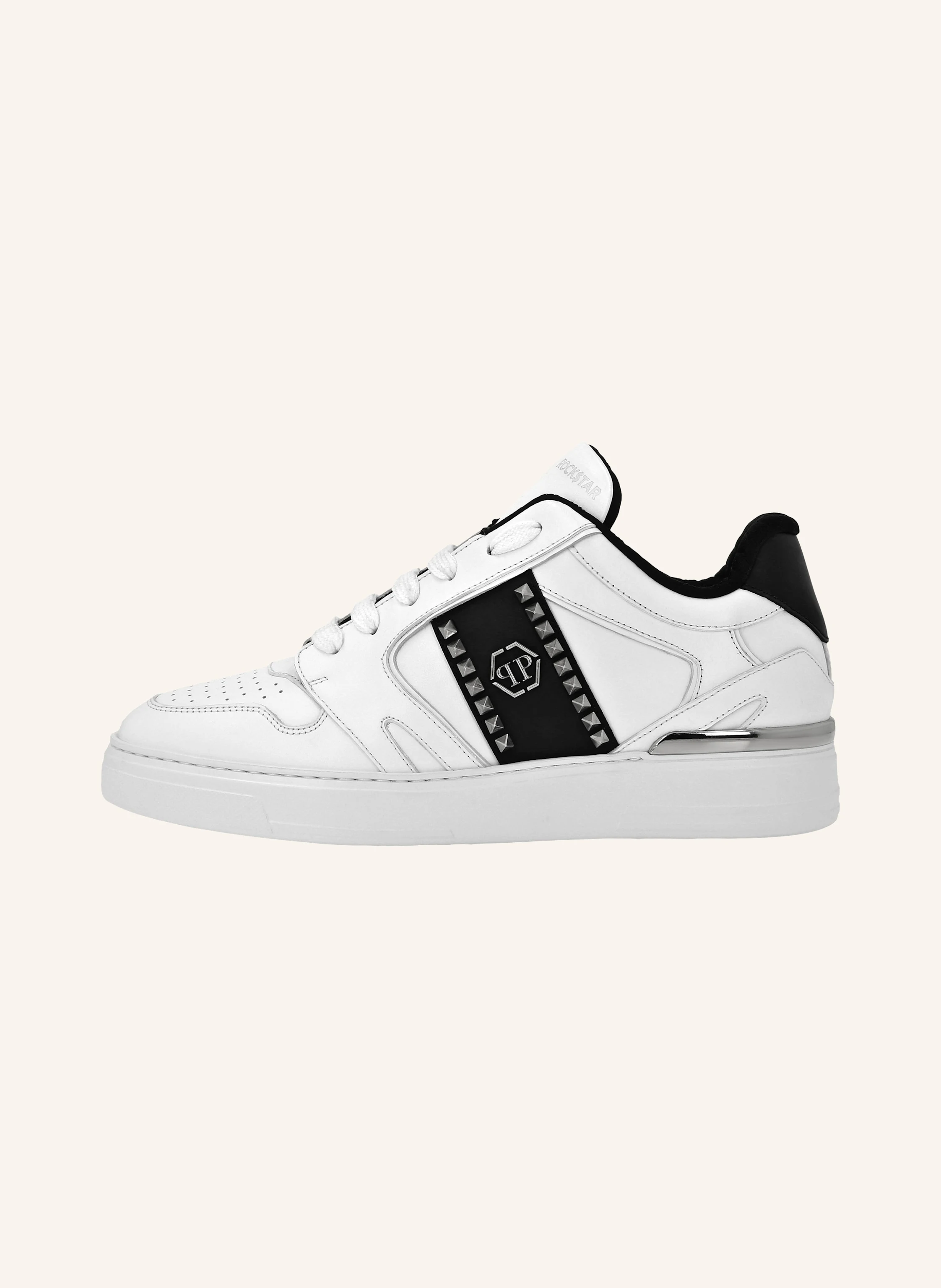 PHILIPP PLEIN Leder Sneaker mit Schmucksteinen