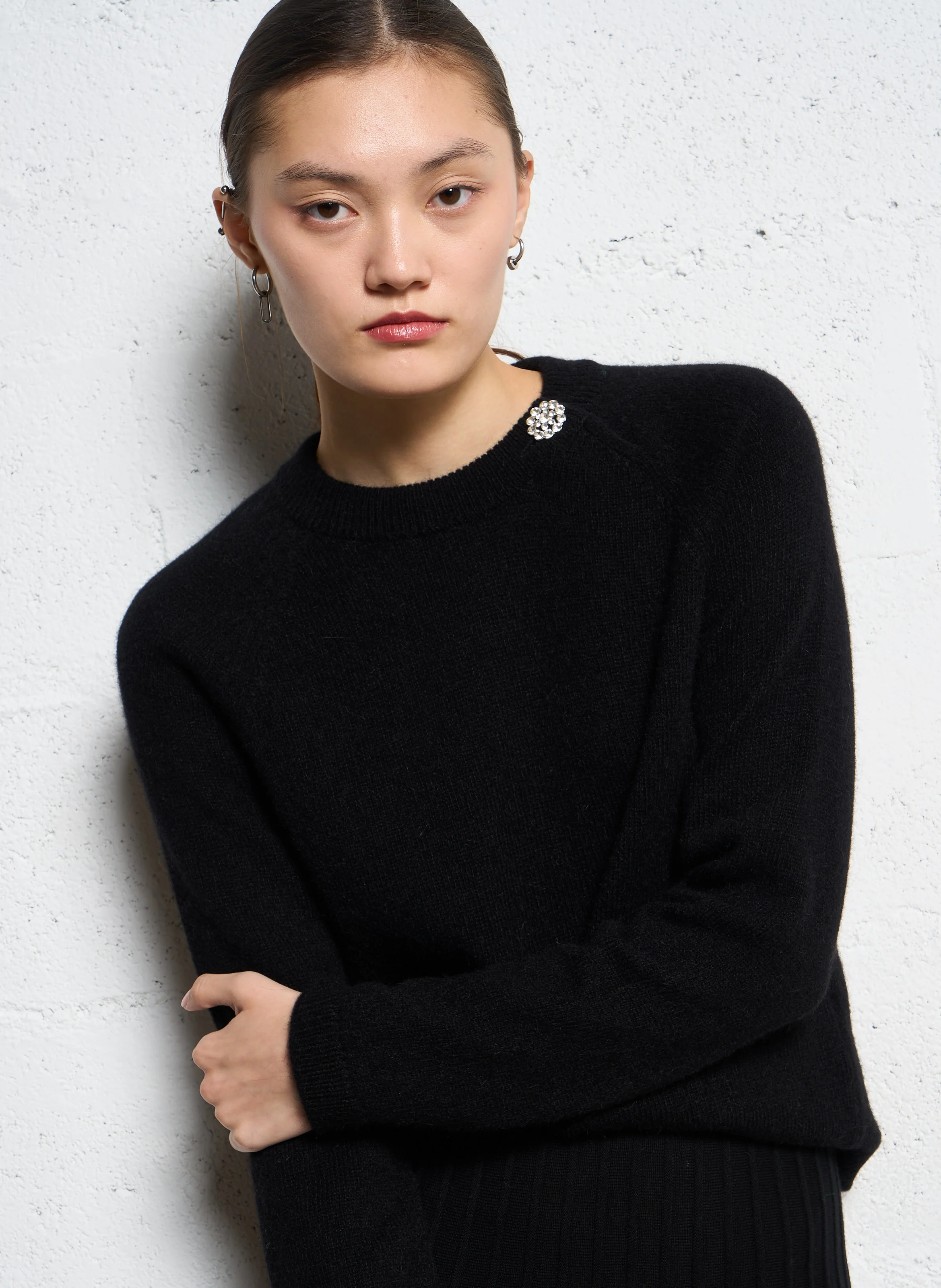 DOEL - Pull en laine| Noir