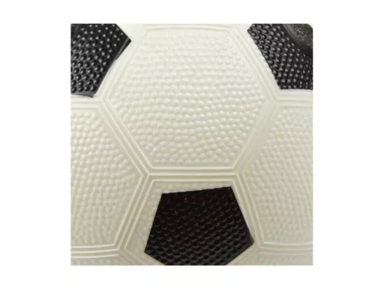 Jouet ballon de foot avec poignée en plastique - Blanc/Noir - D 15 x H 20 cm