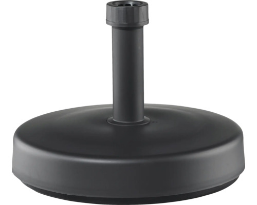 Paraplustandaard van kunststof, 25 kg, antraciet, geschikt voor paraplu's met een stokdiameter van 20 - 34 mm