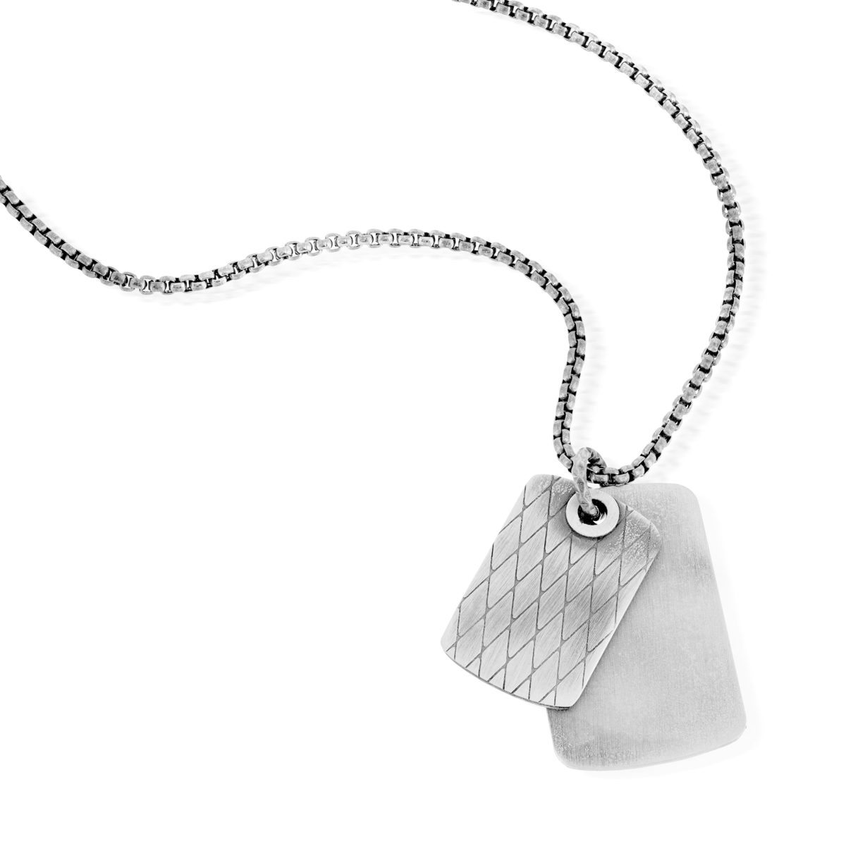 Collier plaque acier 50 cm