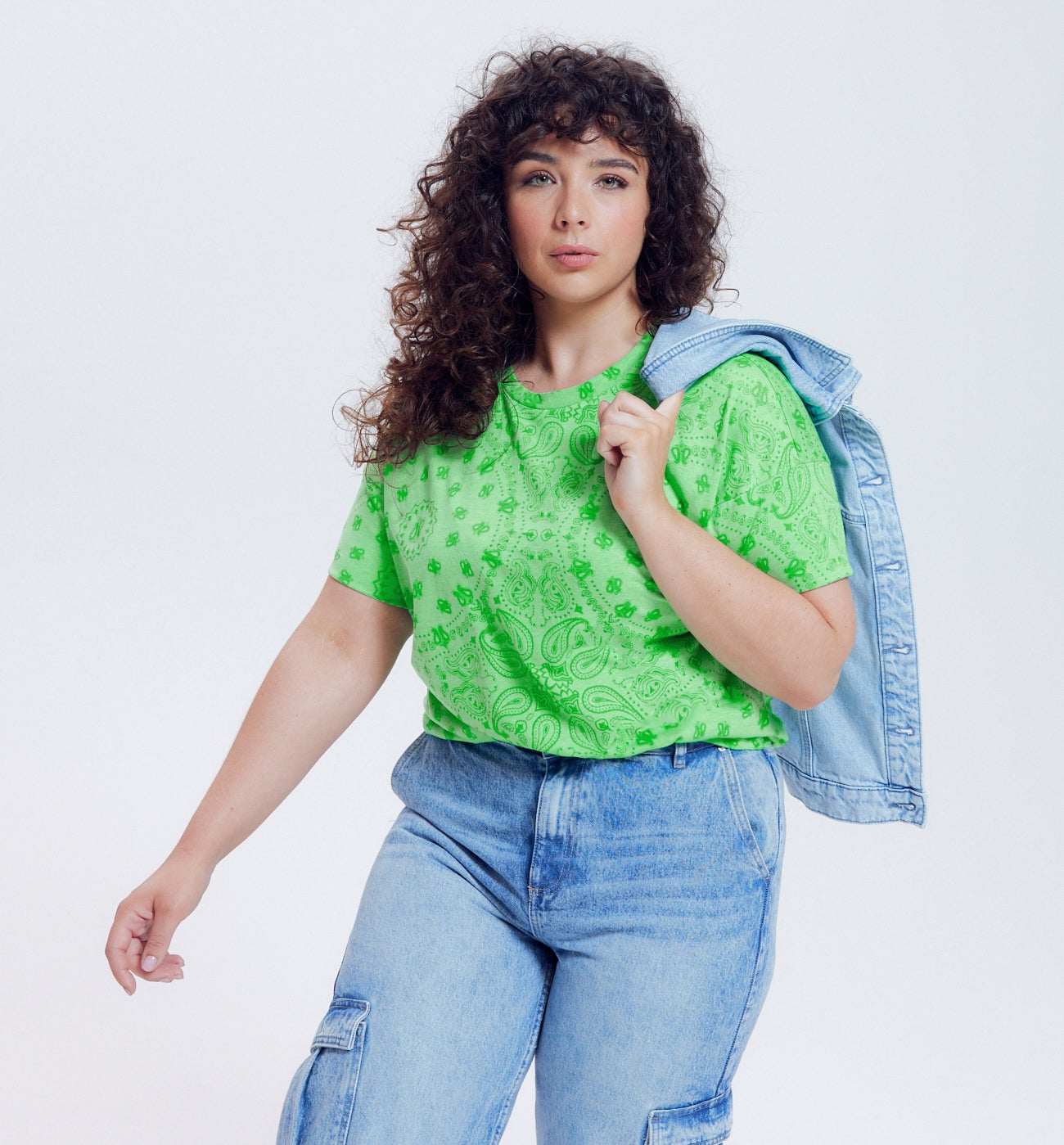 T-shirt motif bandana - Vert