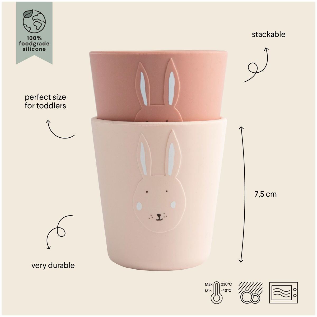 trixietrixie   Becher 2er Set Motiv Mrs. Rabbit