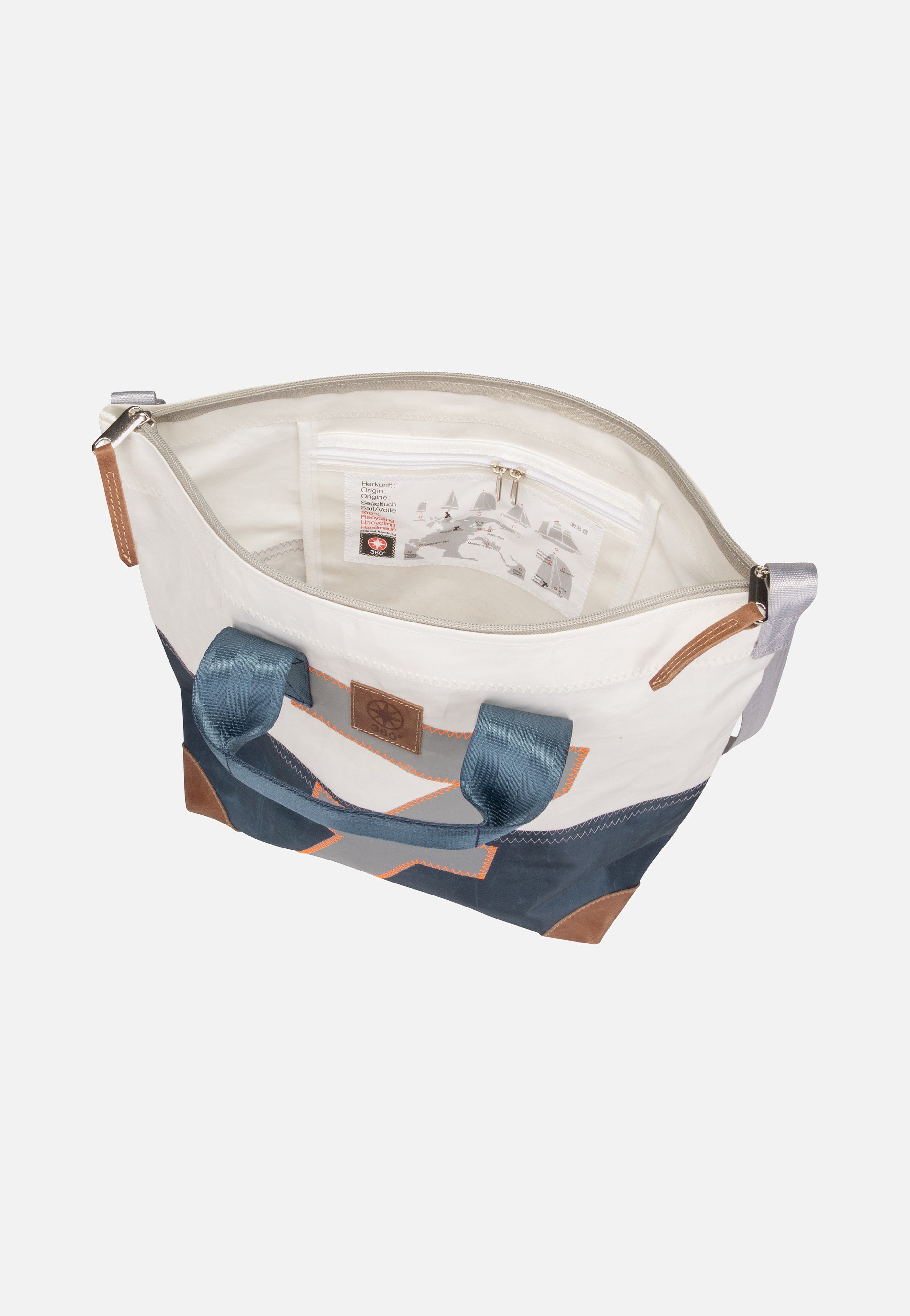 Suutje Weiß/Balken Blau/Zahl Hellgrau - Crossbody Bag