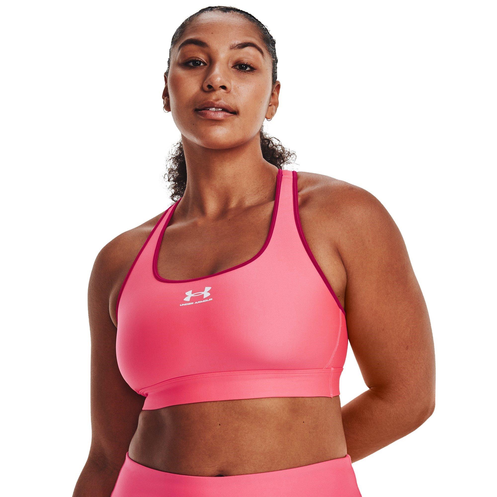 Under Armour UA HeatGear Armour Mid Padless Sports Bra Womens