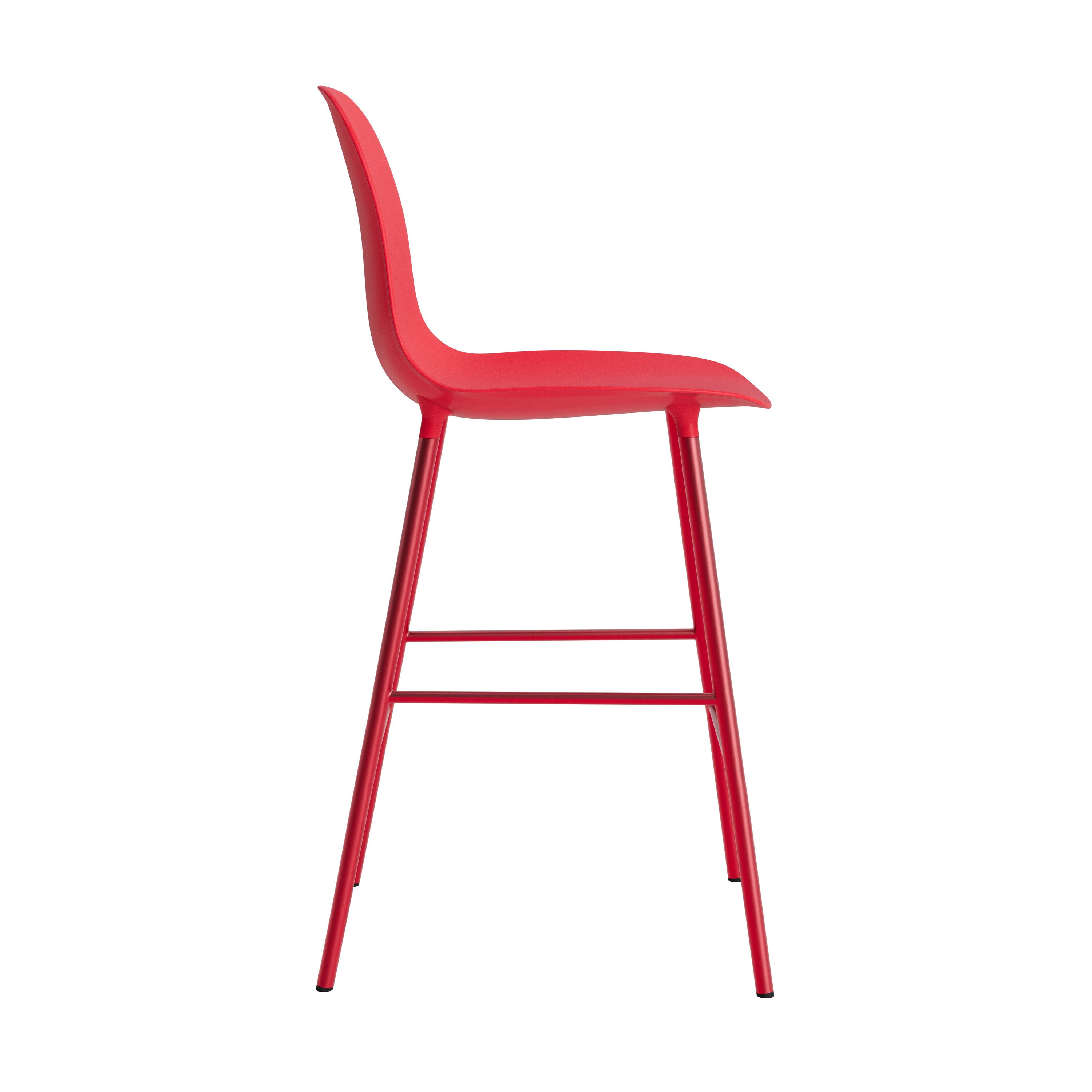 Normann Copenhagen Form Barkruk High 65 cm - Staal - Bright Red