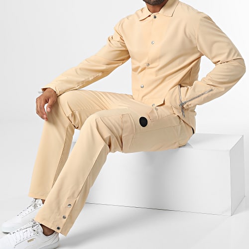 Ensemble veste et Pantalon Cargo Giovani Beige