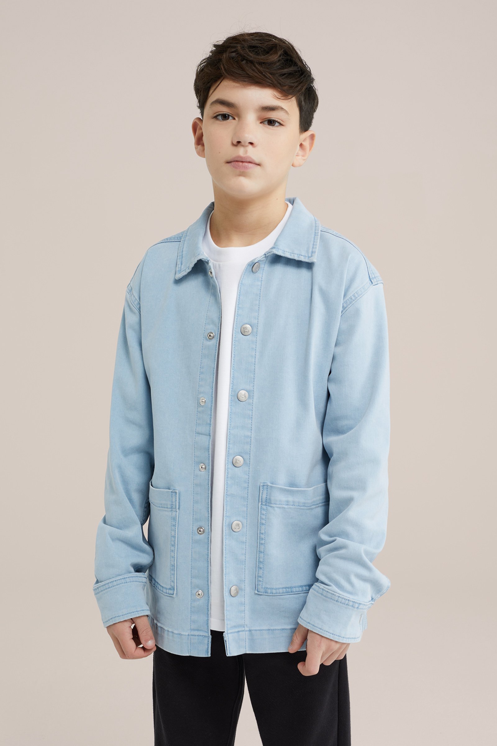 Jongens denim jack met stretch Salty Dog Lichtblauw