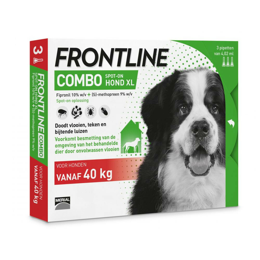 Frontline Combo Spot On Anti Vlooien en Teken Druppels Hond XL3 pipetten