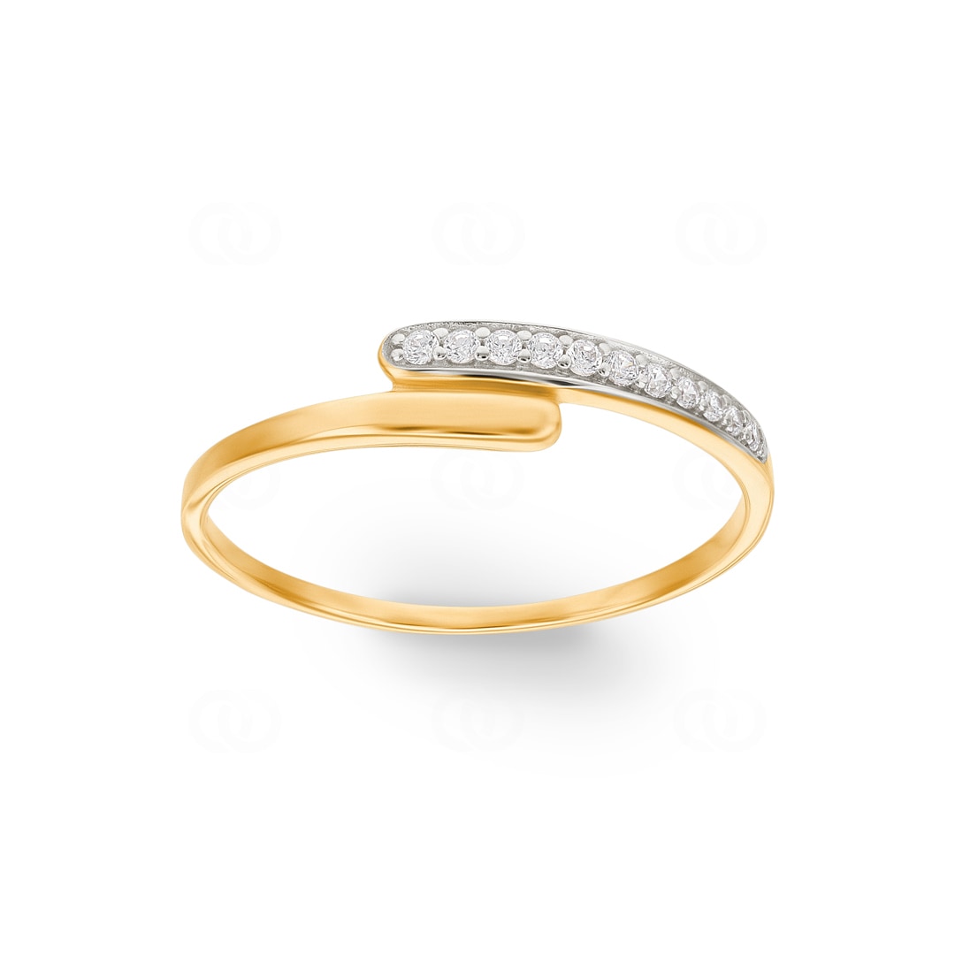 Ring 750/18 K Gelbgold Fantasie mit Zirkonia