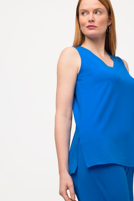 Top, Slim, V-Ausschnitt, ärmellos