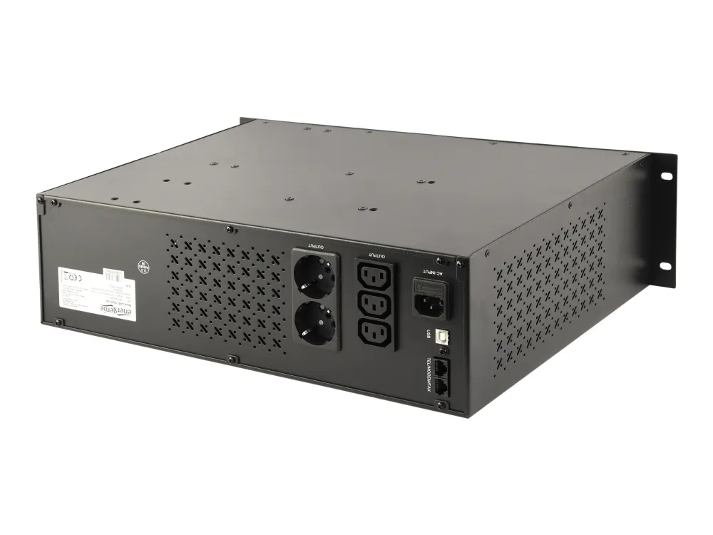 EnerGenie - UPS (rackversion) - AC 220 V - 1200 Watt - 2000 VA - 9 At - USB - output-stikforbindelser: 4 - 3.4U