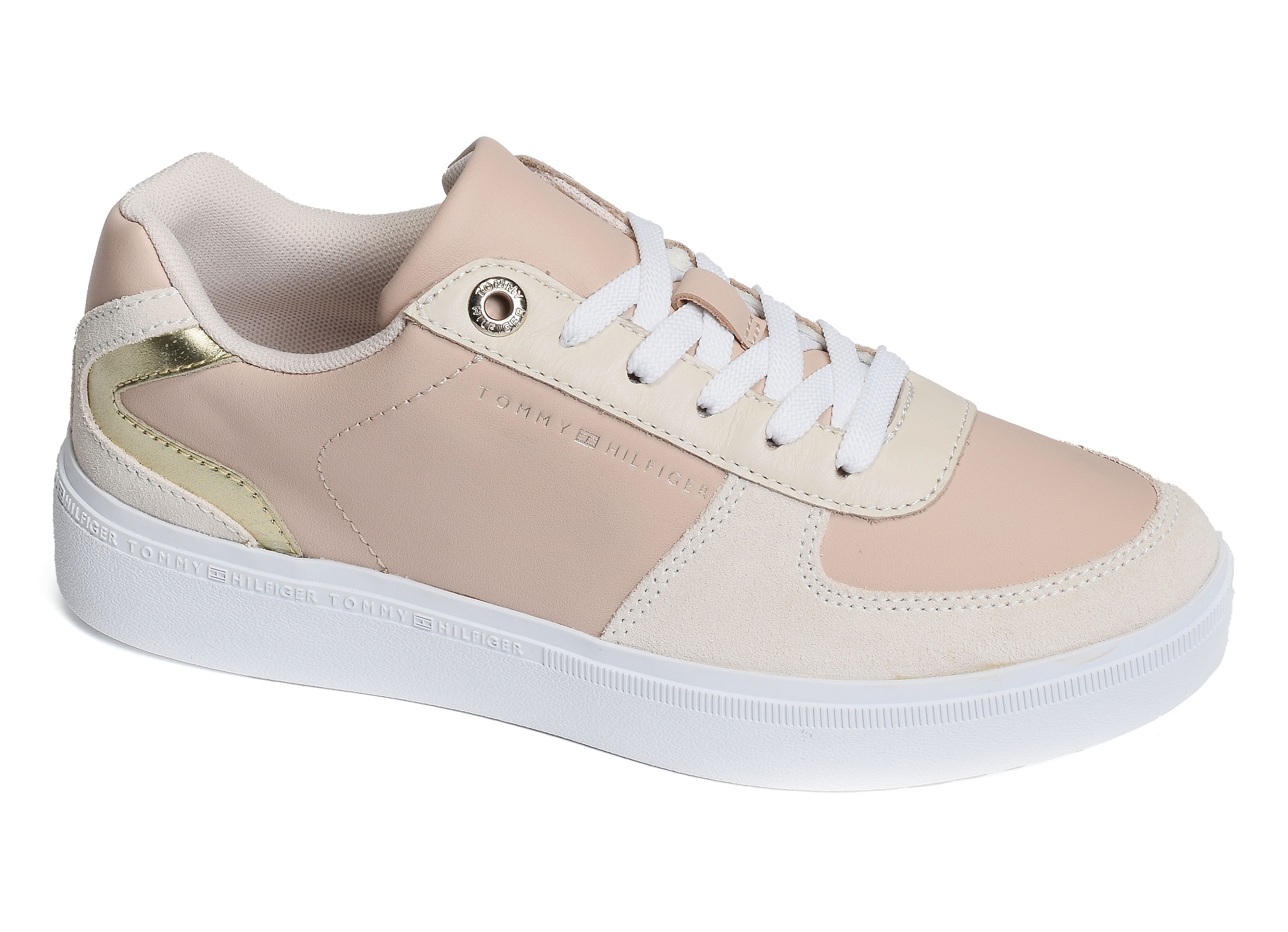Leather court sneaker 7107 rose