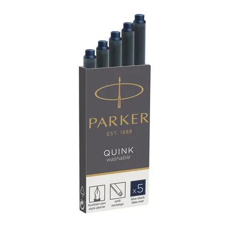 Parker Tintenpatrone QUINK Schwarz-Blau, 5er Set