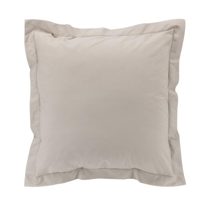 TAIE OREILLER VOLANT PLAT 63X63CM PERCALE UNI NAT P BOURDON