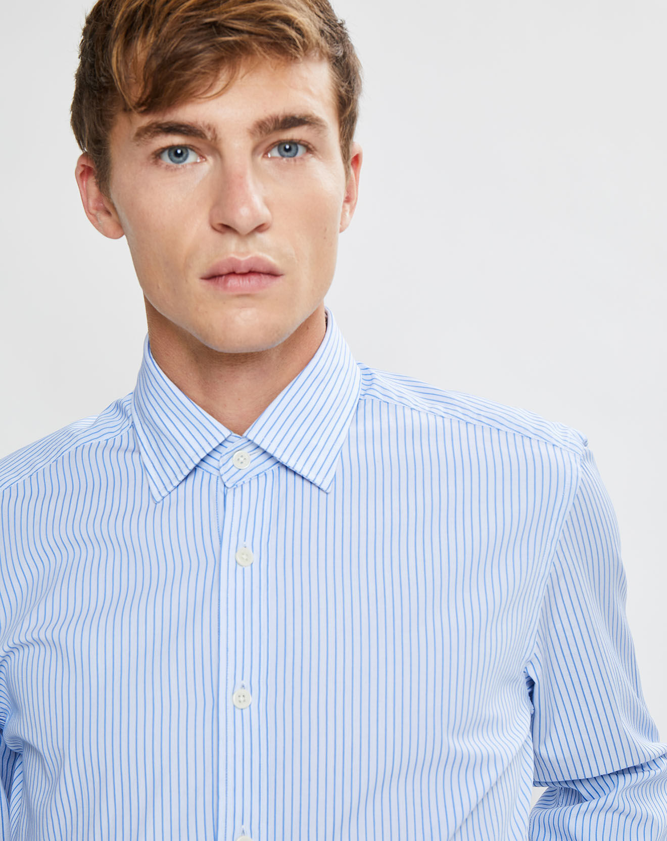 Hackett London Chemise Slim Fit à rayures  bleue