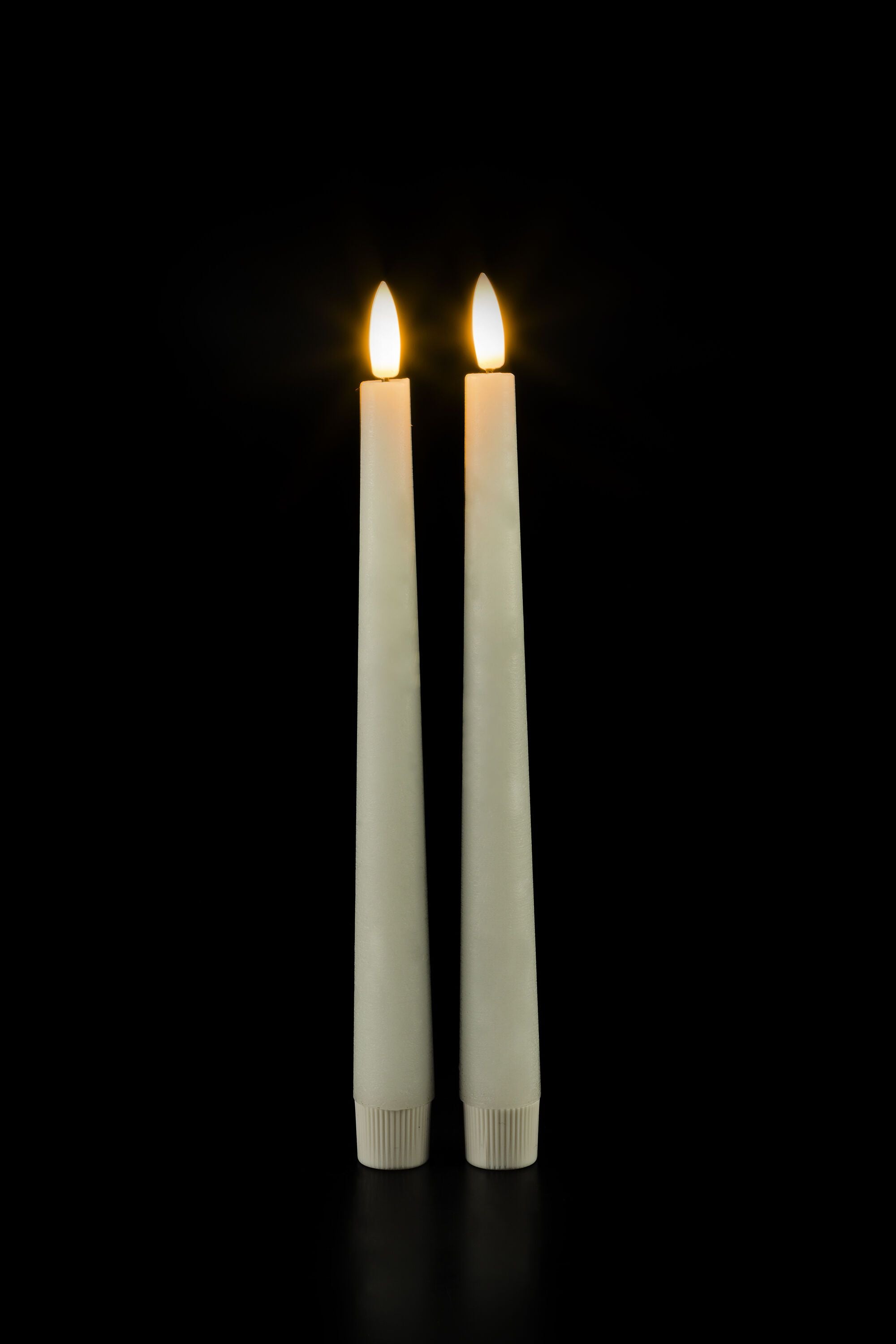 LED Stabkerzen - Weiss / H: 24.7 cm