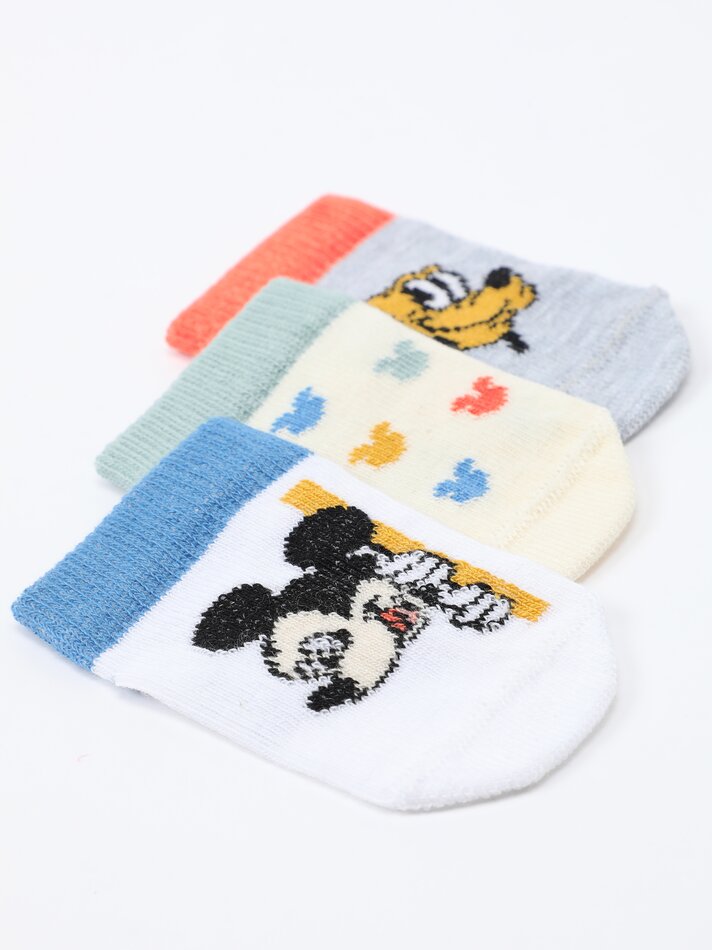 Pacote com 3 pares de meias do Mickey Mouse ©DS - Vários