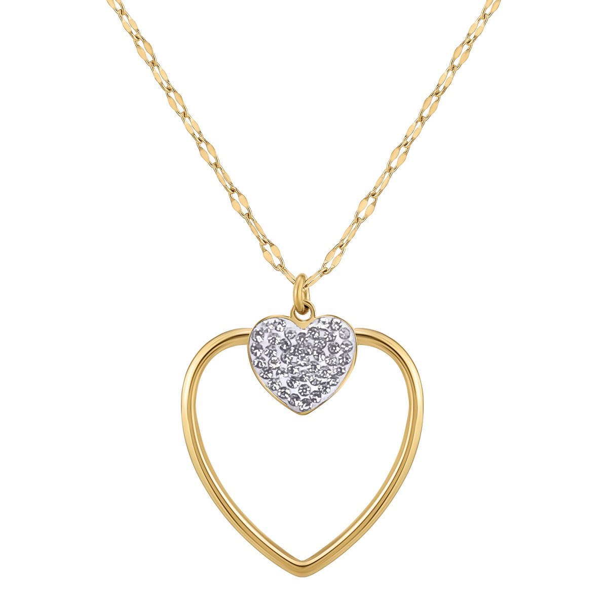 Collier coeur par SC Bohème orné de Cristaux scintillants