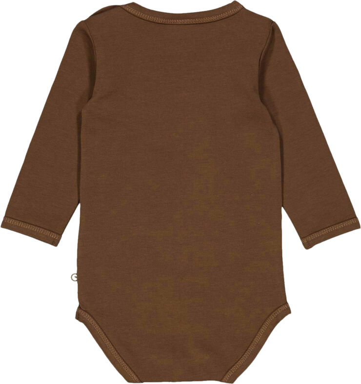 Müsli by Green Cotton Forest print l/s body Bark