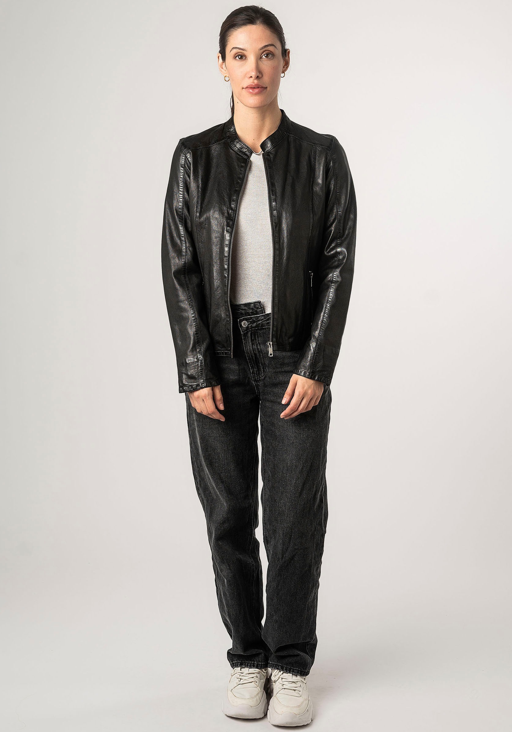Mauritius Lederjacke »MWAndriana« mit Stehkragen