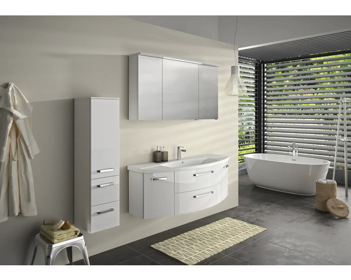 Jungborn VENTITRE halfhoge kast, BxHxD 30 x 121 cm x 33 cm, frontkleur wit hoogglans