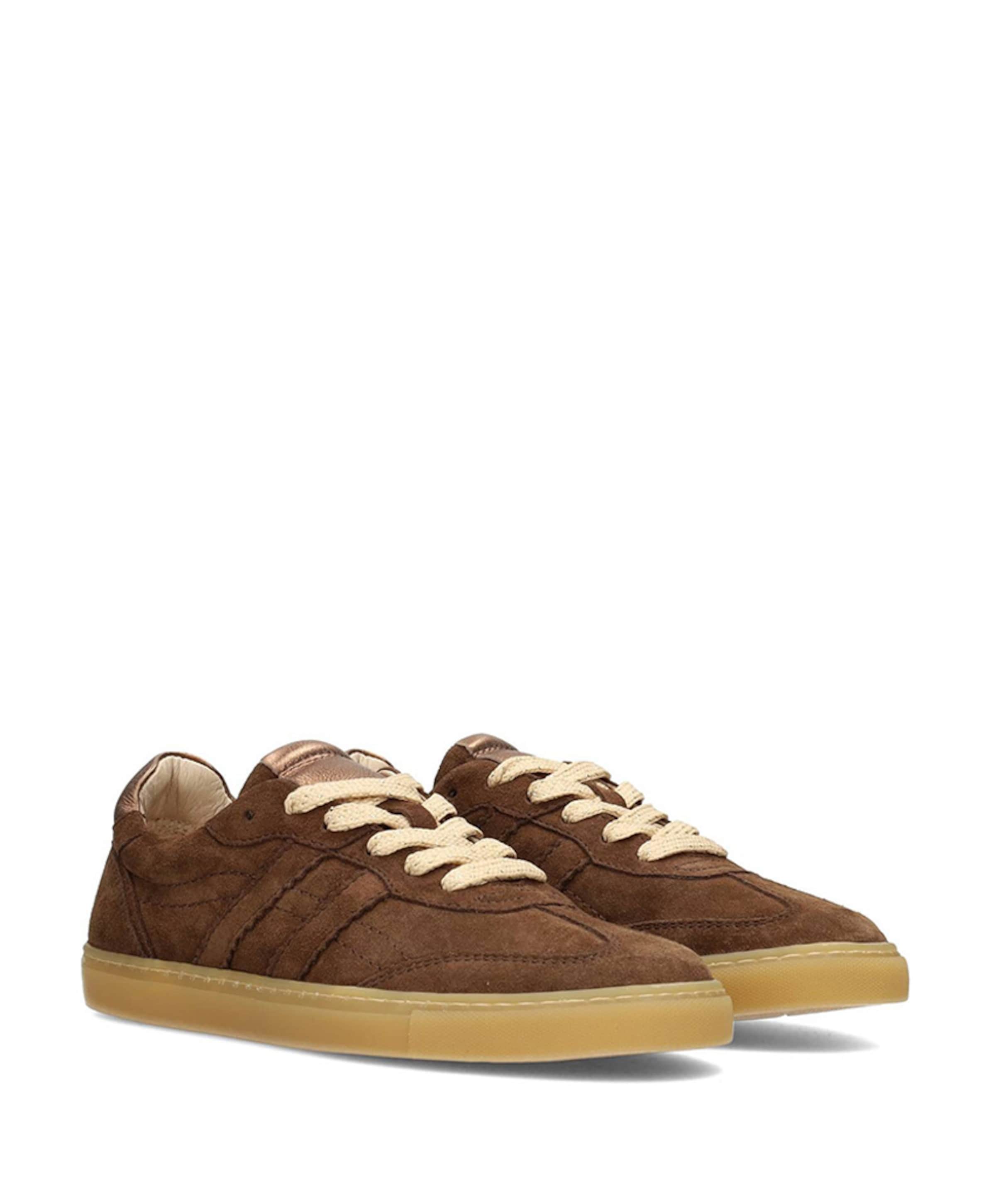 Poelman Silk dames sneakers bruin