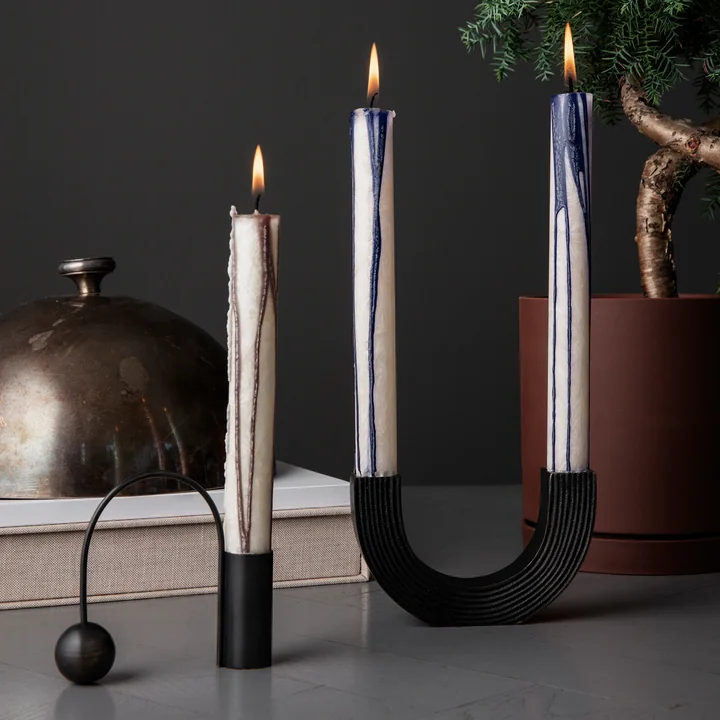 Ferm Living - Kerzenhalter Balance, schwarz