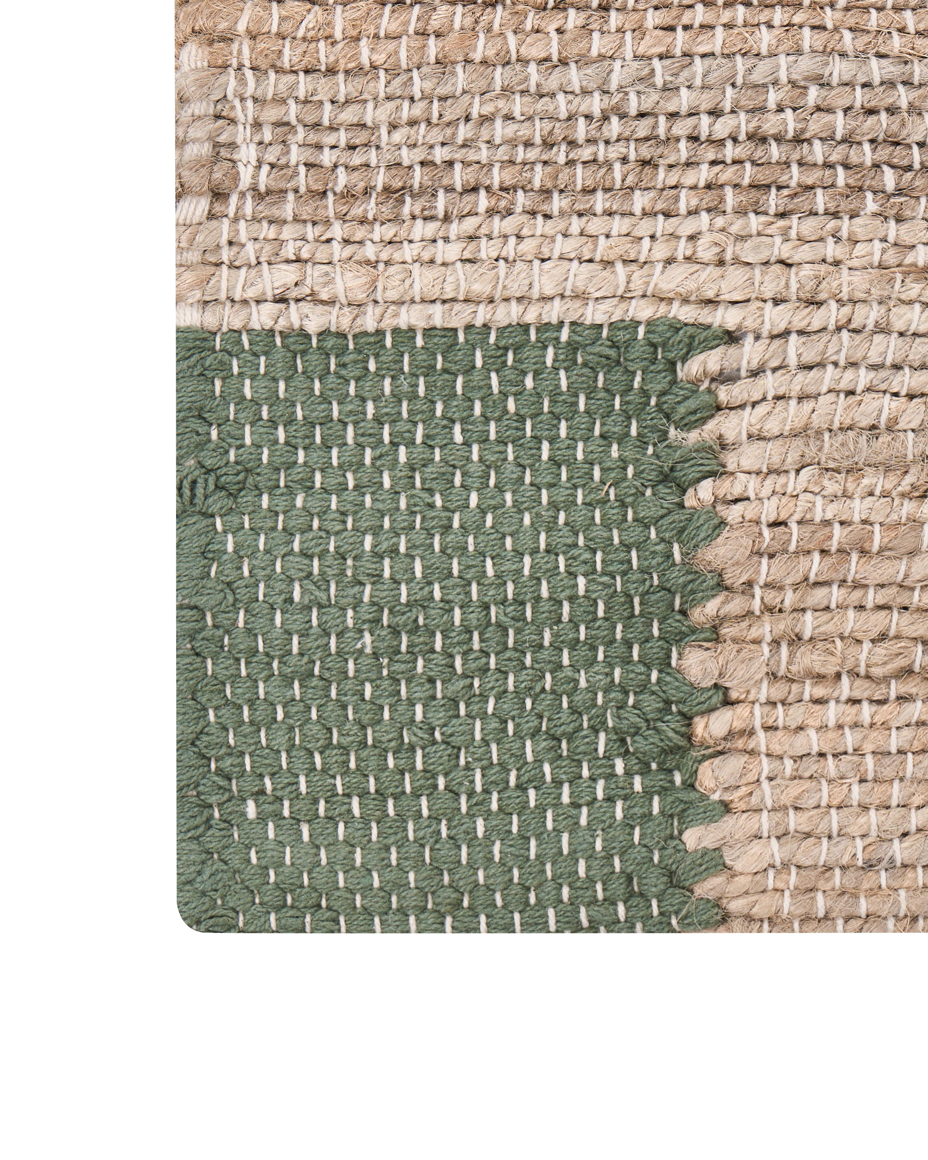 Vloerkleed AMRAVATI Beige/groen 80 x 300 cm Jute