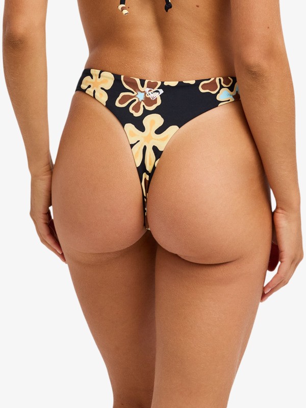 Nostalgic Feel Tanga Bas de bikini échancré Noir Femme