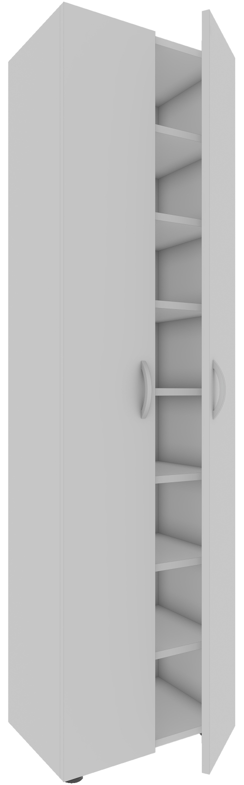 Schuhschrank ULAS-XL - weiß - 8 Fächer - 173 cm