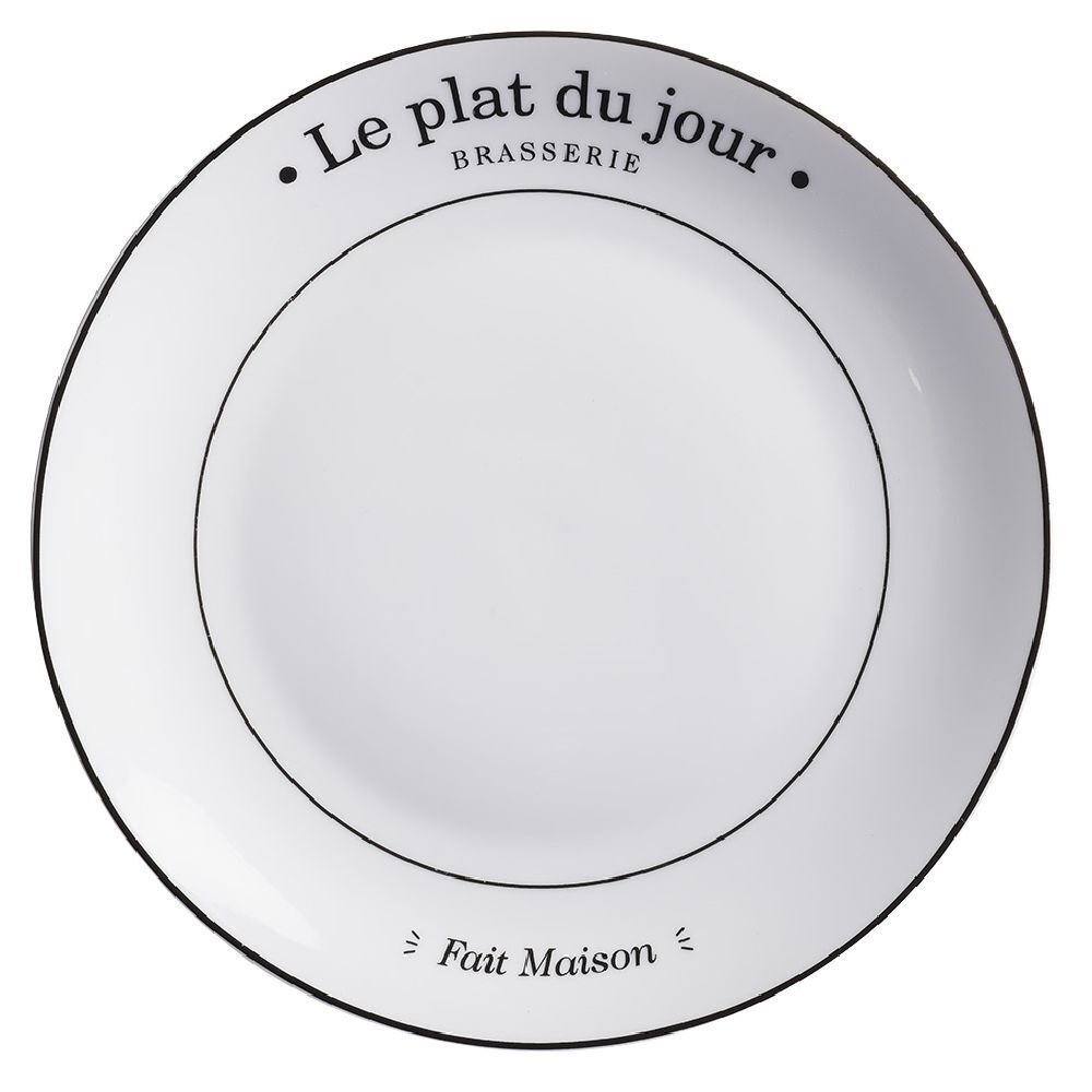 Assiette plate ronde Le plat du jour