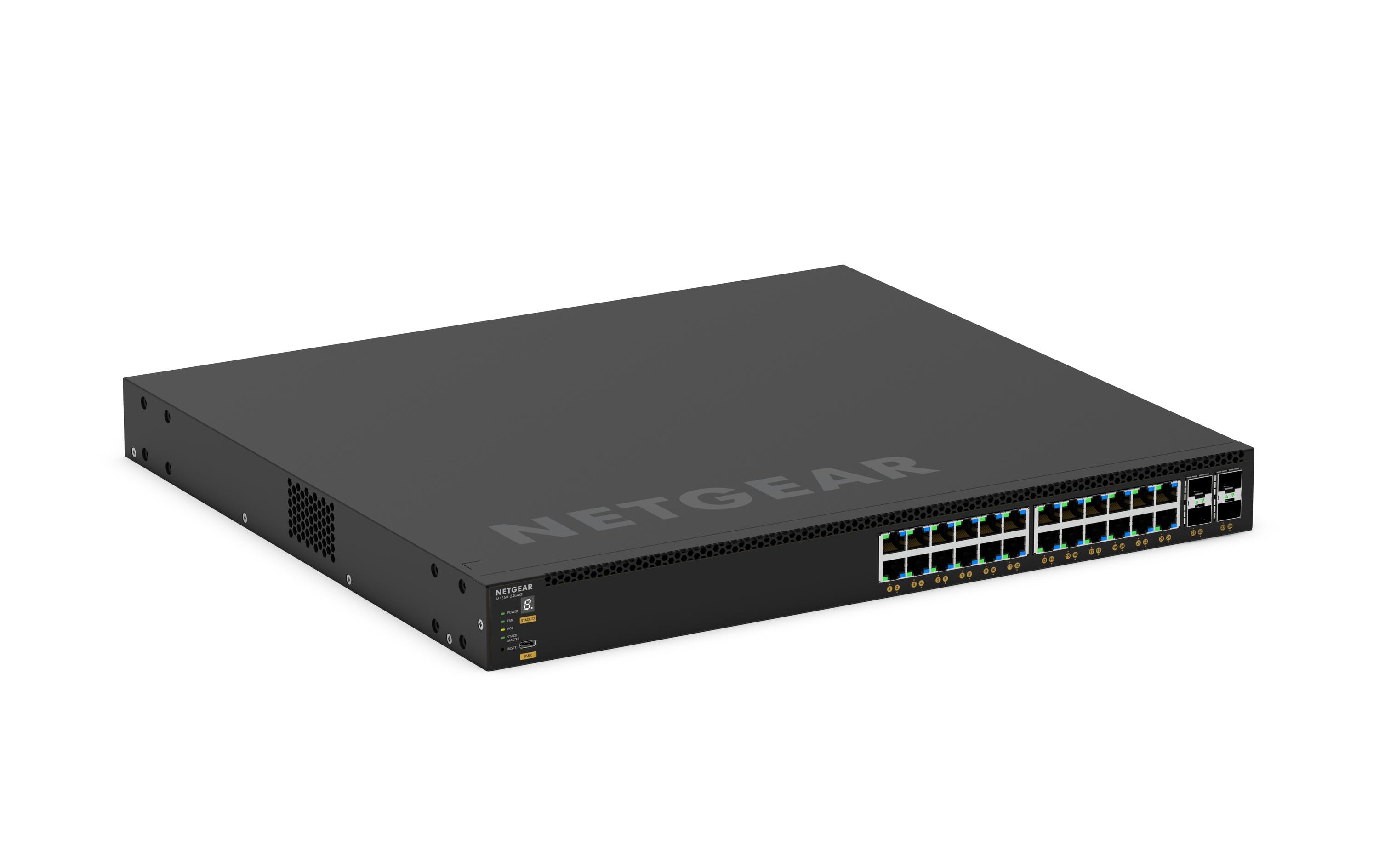 PoE+ Switch GSM4328 28 Port<br>24 x 1G PoE+ (648W Basisstation, bis zu 720W) und 4x SFP+ Managed Switch