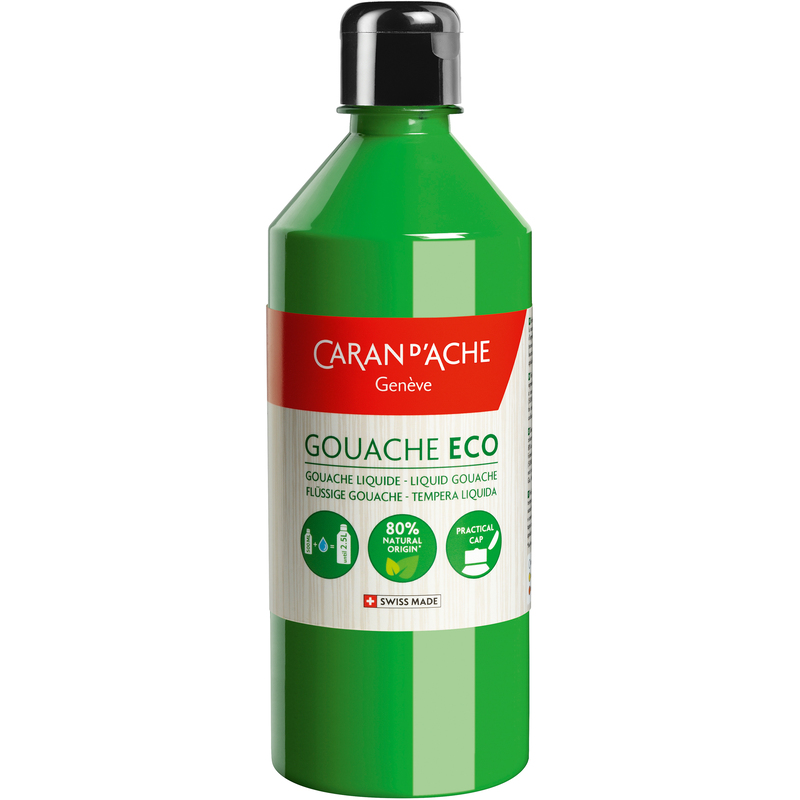 Caran d'Ache Gouache Eco, 500 ml, gelbgrün fluo, 1 Stück