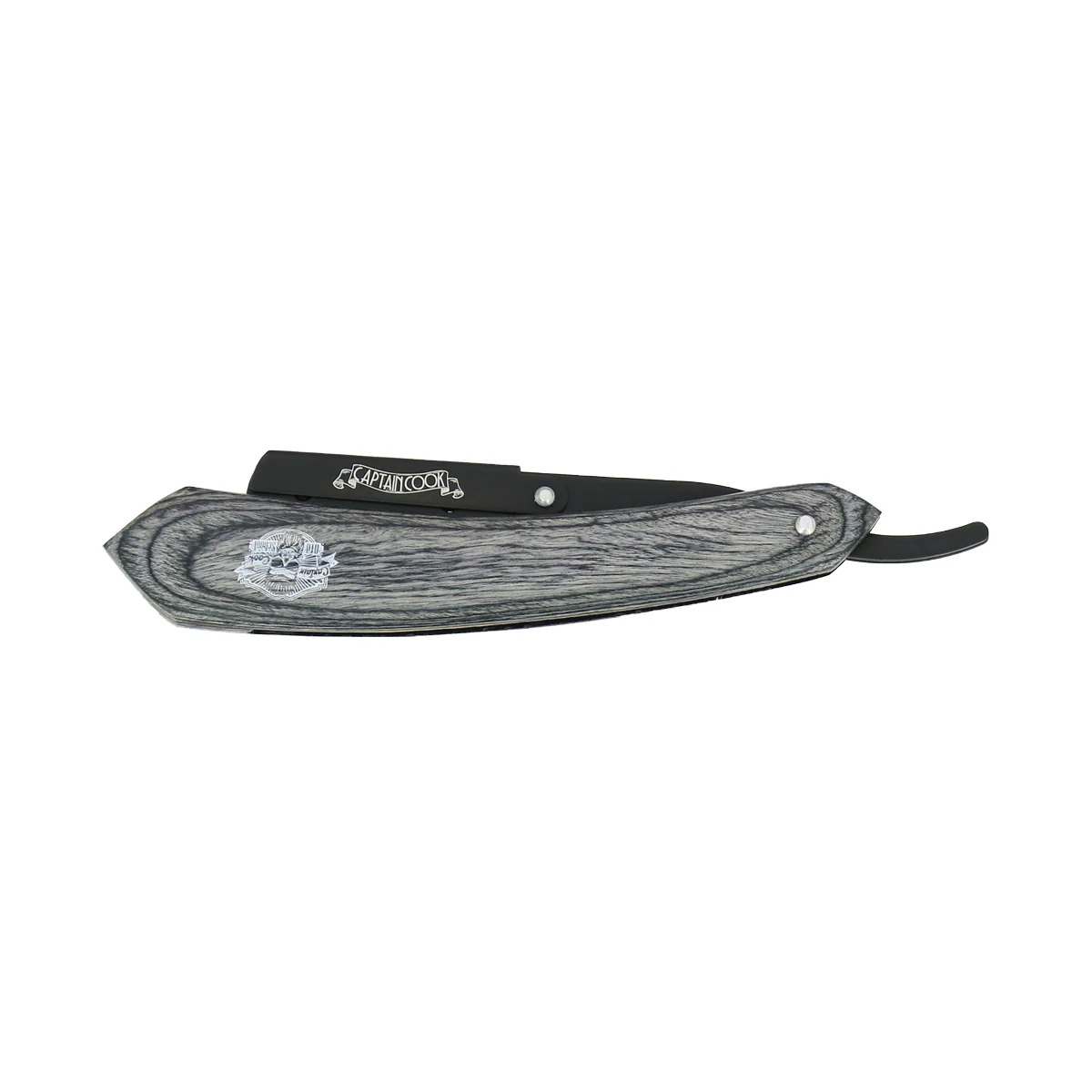 Rasoir shavette avec manche en bois cérusé