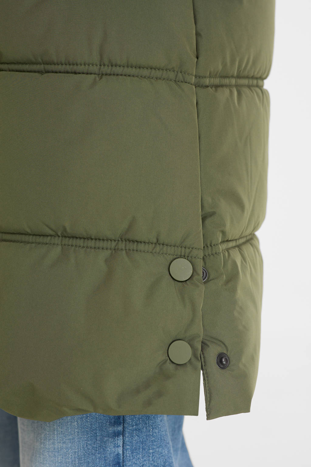 anytime gewatteerde winterjas khaki
