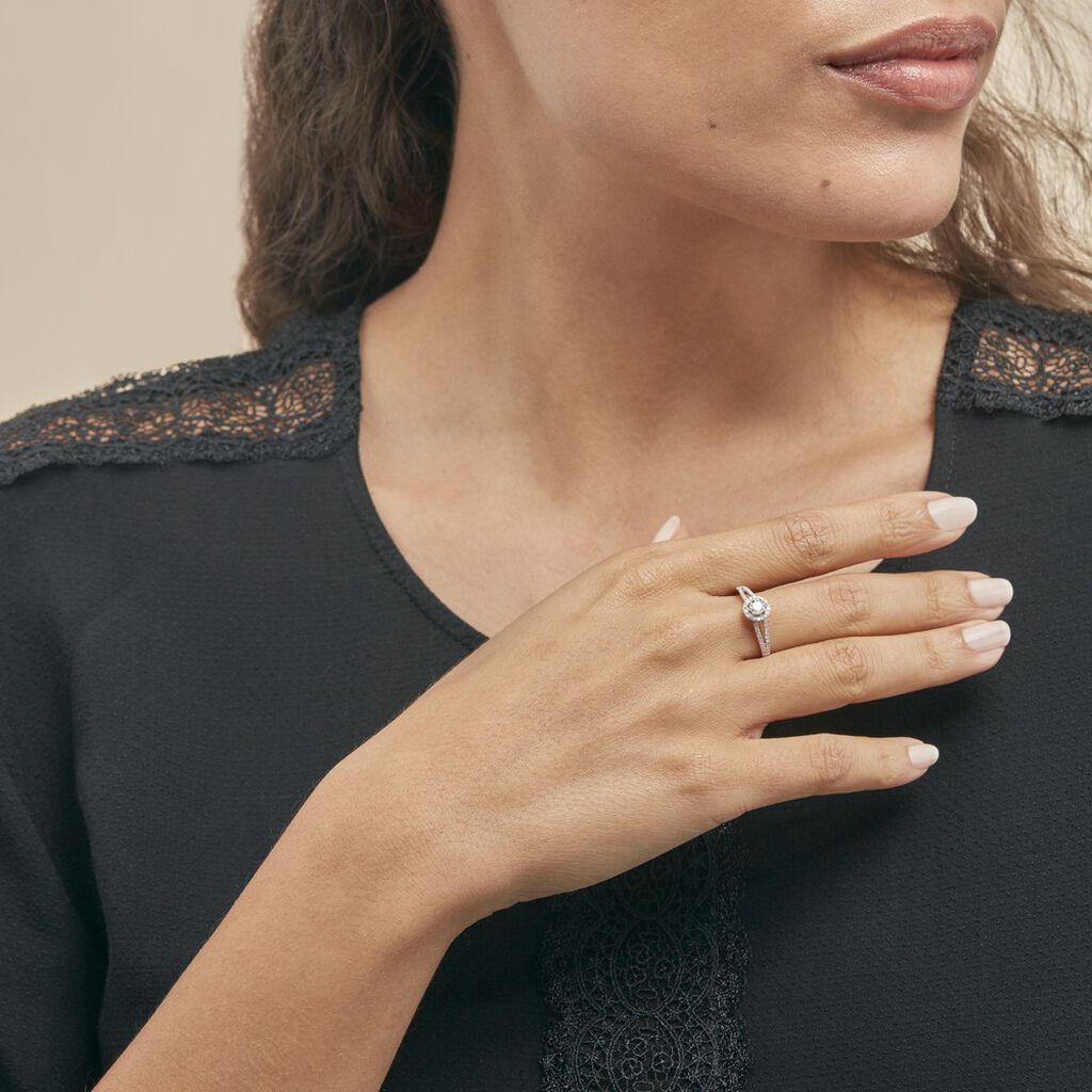 Bague Solitaire Karen Or Blanc Diamant