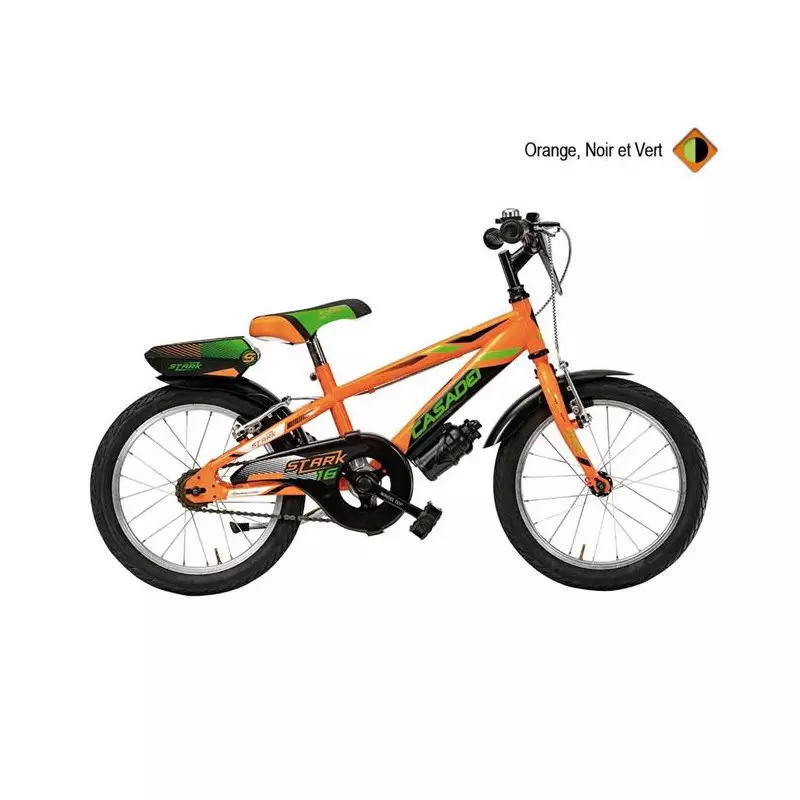 Vélo CASADEI mtb 16 stark h23 orange noir vert
