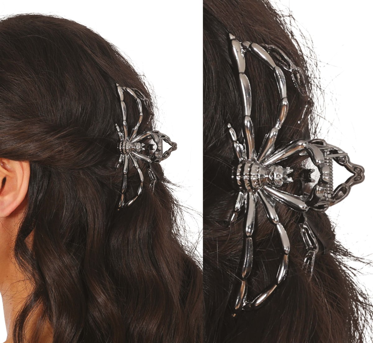 Halloween Haarclip Zwart Spin Metaal