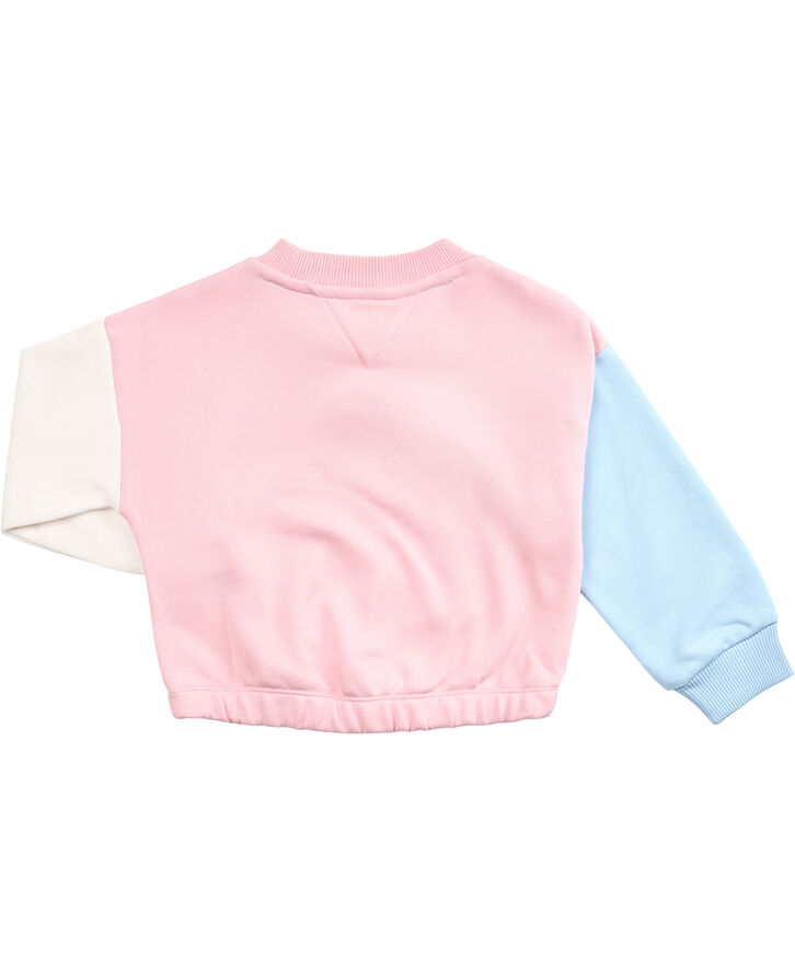 Tommy Hilfiger ICON COLORBLOCK SWEATSHIRT Pink shade colorblock