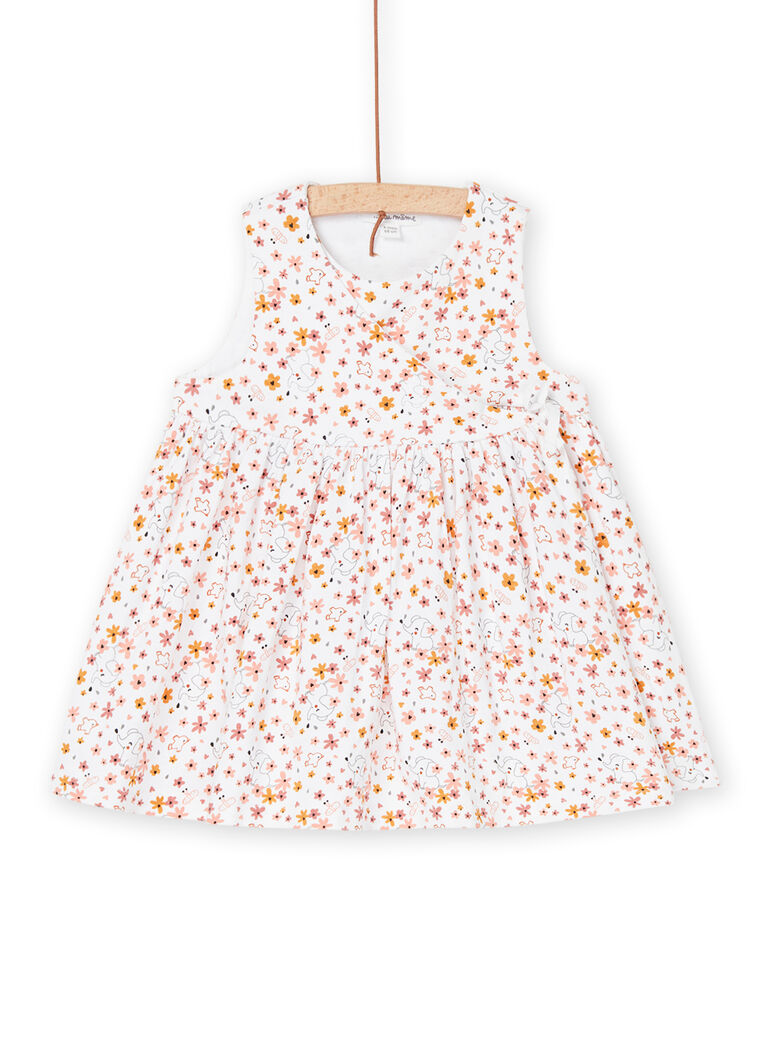 Robe blanche à imprimé fantaisie