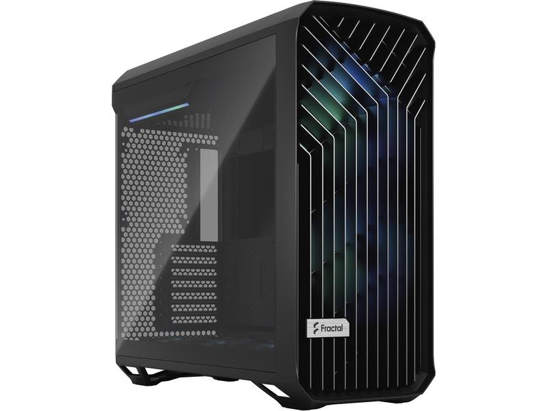 Fractal Design PC-Gehäuse Torrent RGB TG Schwarz Elegantes, kompaktes Big-Tower mit Sichtfenster und RGB Beleuchtung