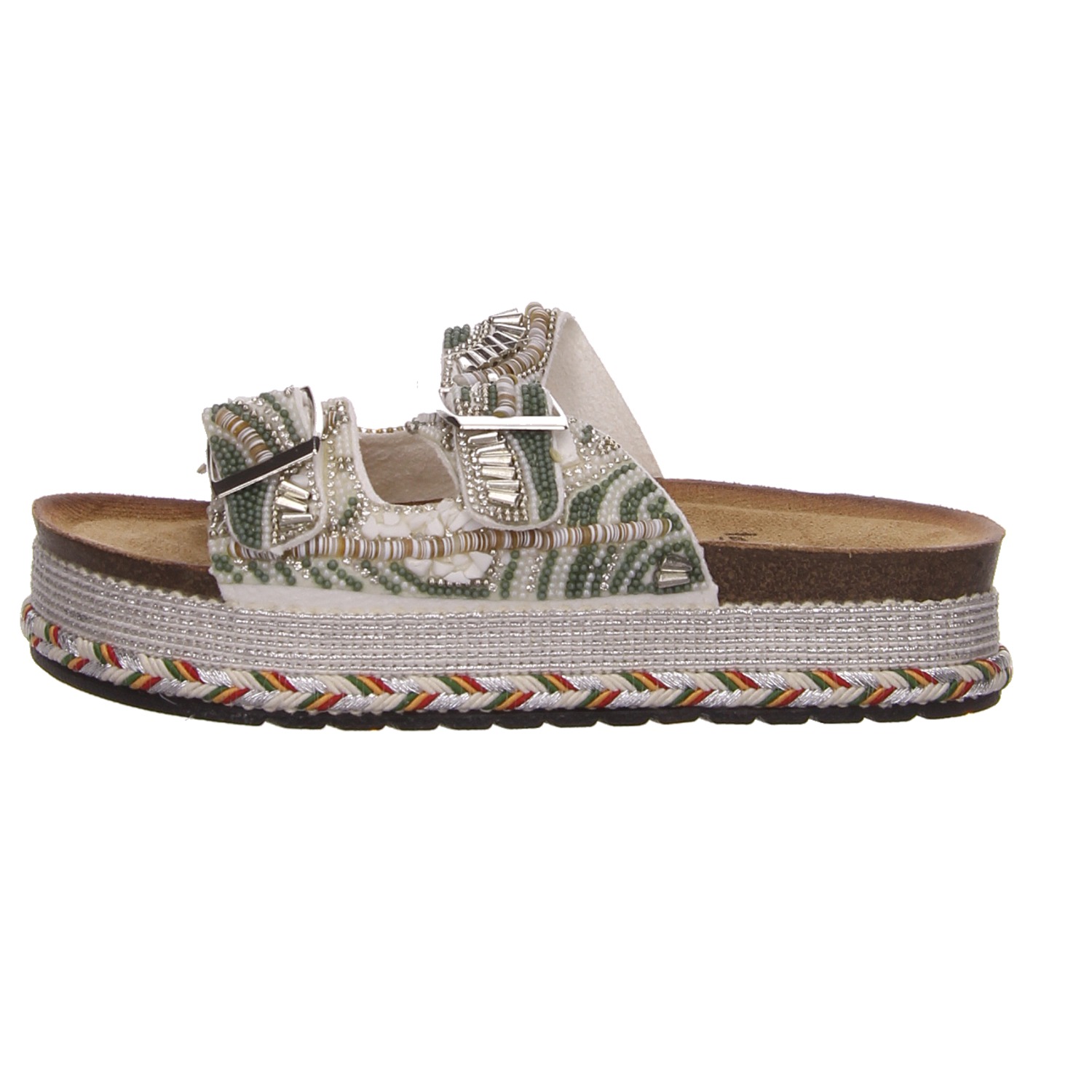 La Strada Pantolette bunt weiss/weiss kombi