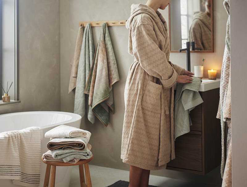 Sandra badekåpe M-L beige