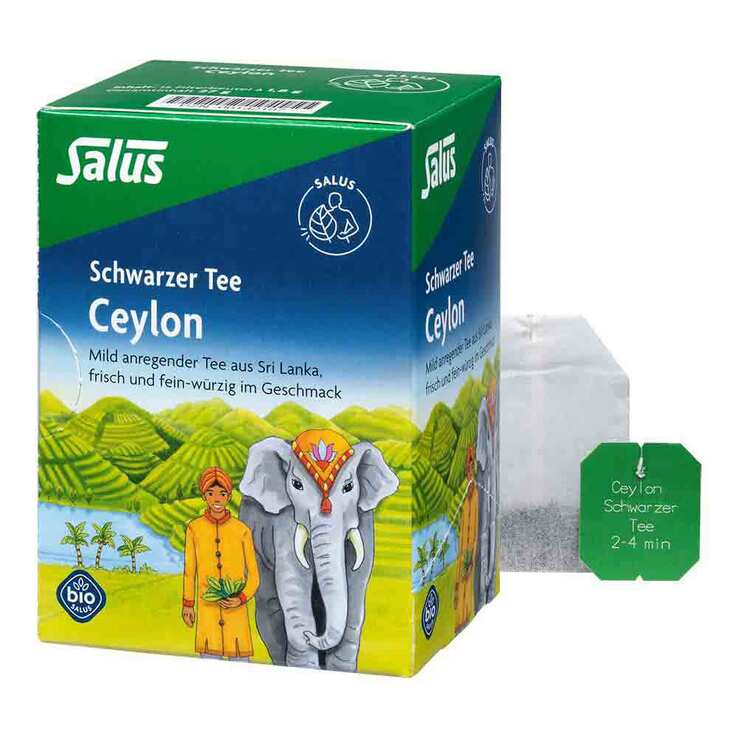 Ceylon Schwarzer Tee bio Salus Filterbeutel, 15 St
