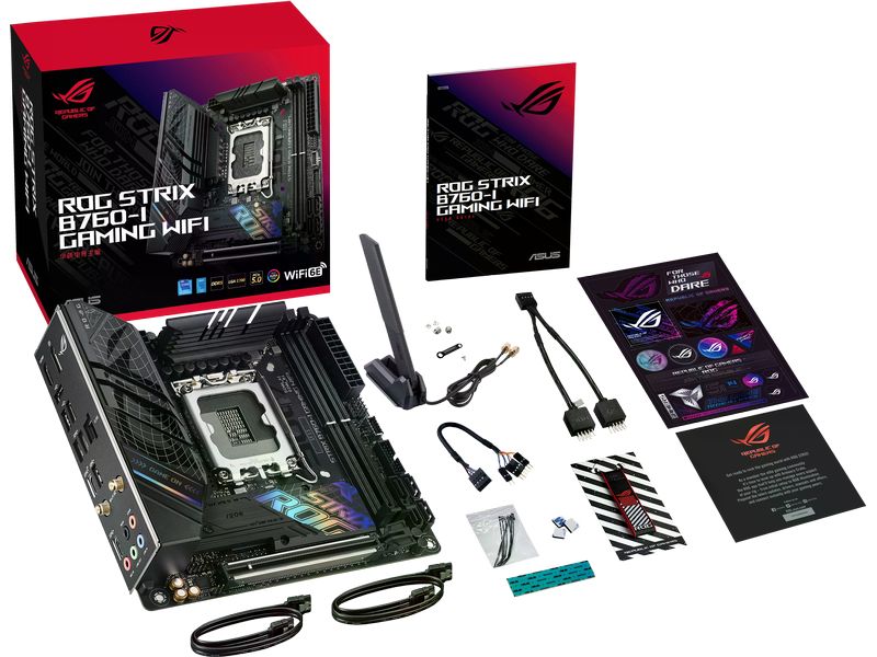 ASUS ROG Mainboard ROG STRIX B760-I GAMING WIFI Gaming Mini ITX-Motherboard mit WLAN und B760 Chipsatz