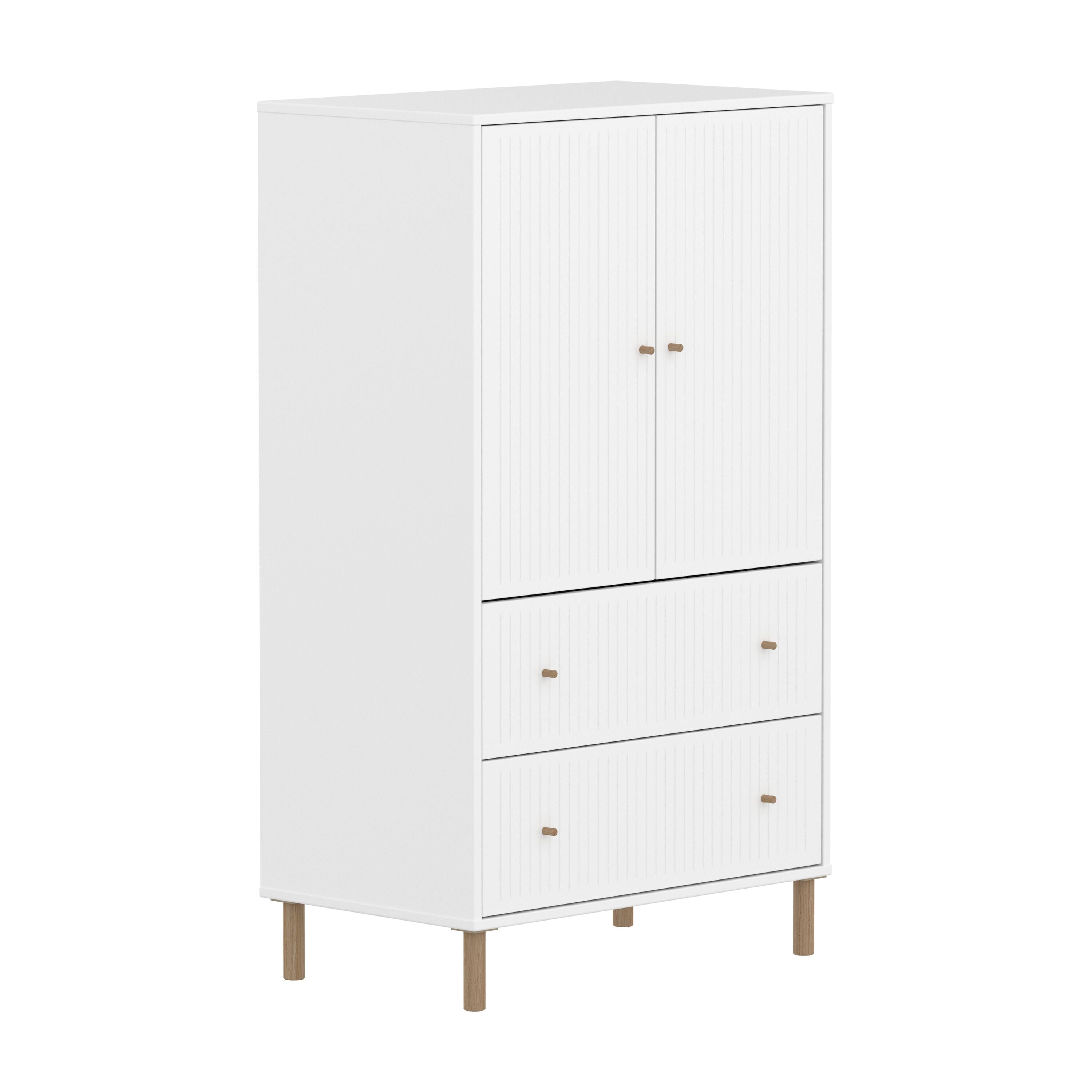 Flexa SAGA Schrank - Weiss / B: 75.0 cm x T: 45.0 cm x H: 129.5 cm