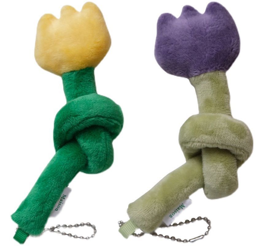 Michu - Tulp Chenille Chenille Bag Charm-sleutelhanger