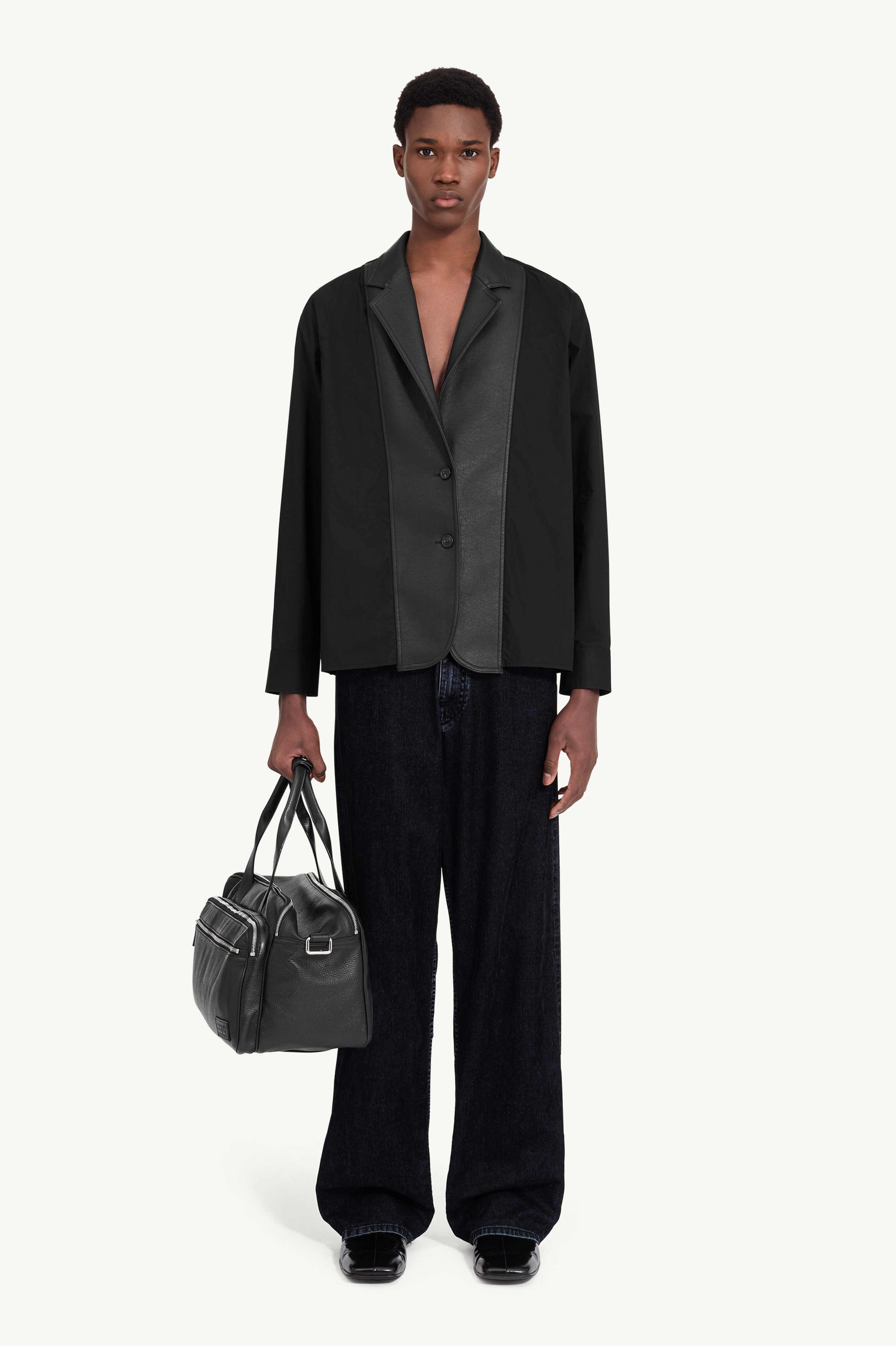 Veste chemise hybride en popeline de coton pour homme | MM6