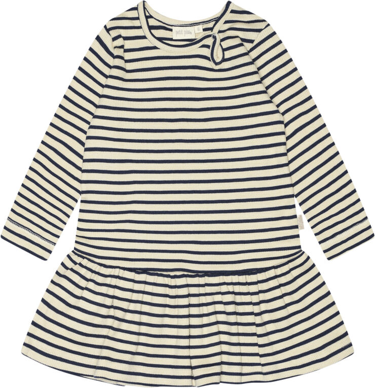 PETIT PIAO Dress L/S Modal Striped Indigo plum/dark